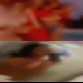 Naked woman trying cover